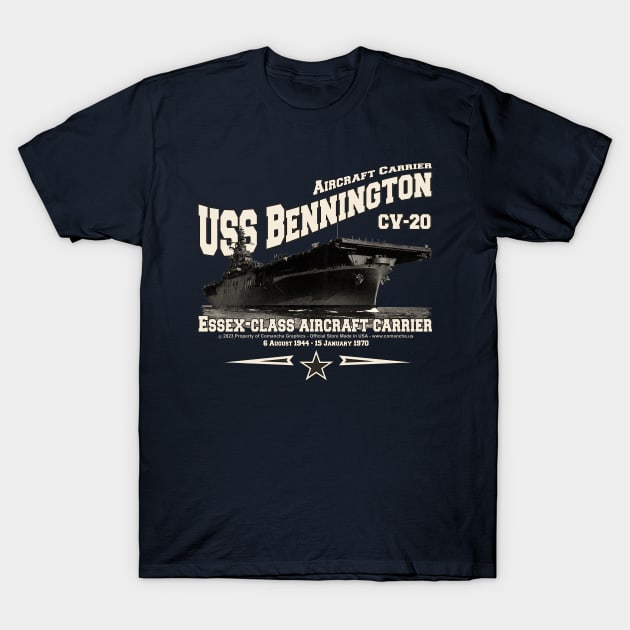 USS BENNINGTON CV-20 aircraft carrier veterans T-Shirt by comancha